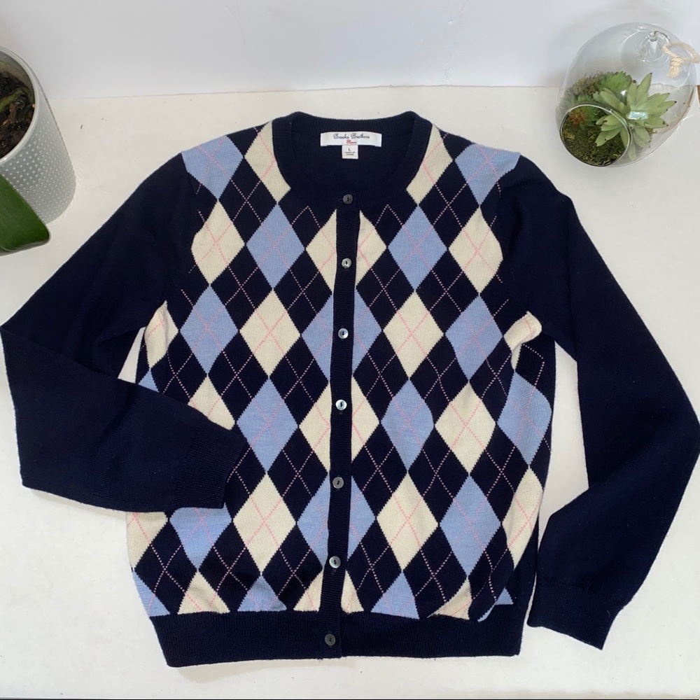 Brooks Brothers 100% Merino Wool Cardigan Girls L